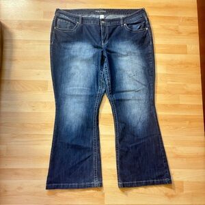 Maurices Dark Blue Flare Jeans Women’s Size 24 Regular